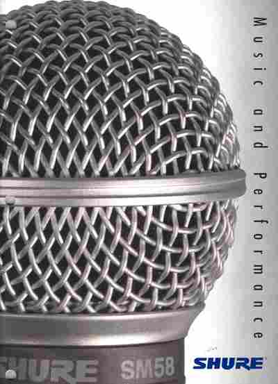 Каталог Shure Music and Performance, 54-555, Баград.рф